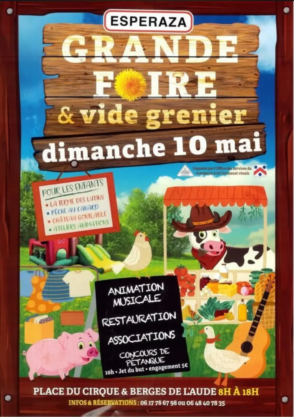Affiche de la grande foire et du vide-grenier